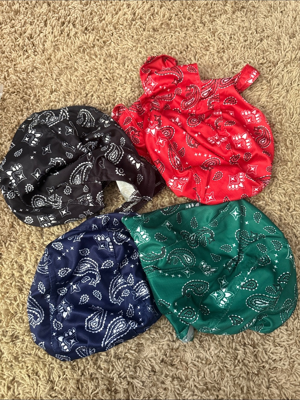 Head wraps, - Red, Black, Navy, Green